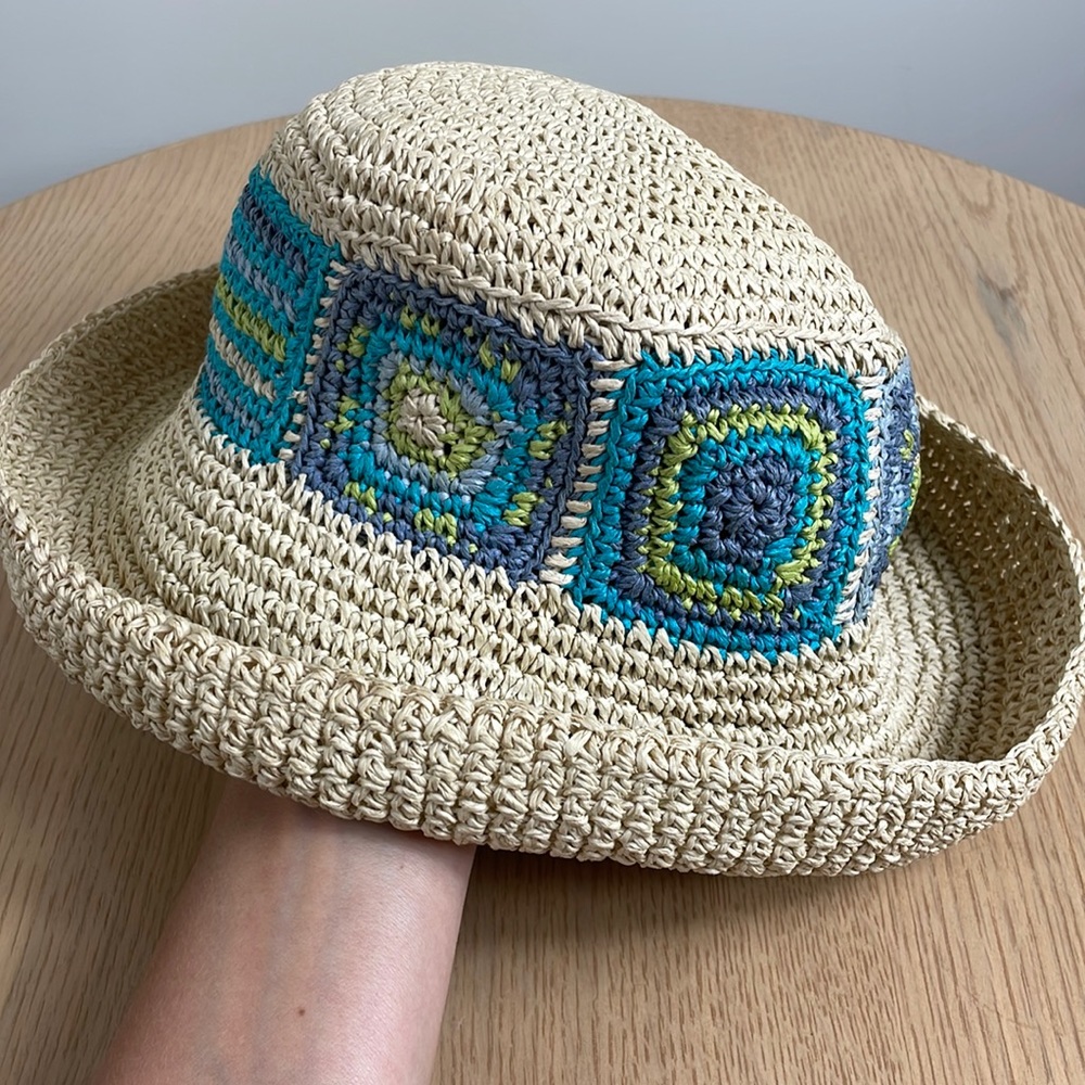 Raffia Straw Crochet Hat